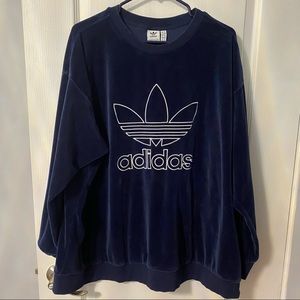 ADIDAS BLUE VELVET SWEATER